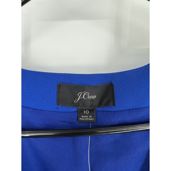 J. Crew 365 crepe wrap dress royal blue size 10 NWT - Picture 3 of 6